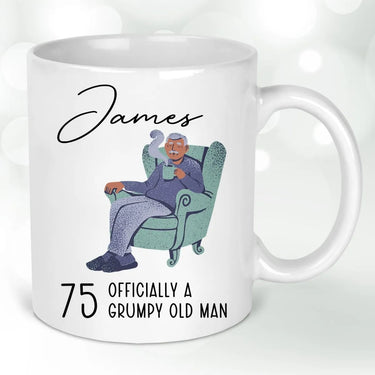Custom 75th Birthday Celebration Mug & Coaster Set - A Bespoke Gift Idea - DENMARY